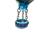 Hand Painted Ceramic Cappadocia Hot Air Balloon Ornament Blue S 3cm Traditional Turkish Tile Art Hanging Decor - Image 6