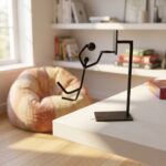 Hand Forged Iron Basketball Player Figure 25cm Antique Patina Modern Sports Decor - Image 3