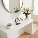 Hand Forged Iron LOVE Sign Decorative Object 23cm Antique Patina Modern Romantic Decor - Image 5