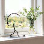 Hand Forged Iron Fisherman Figure 28cm Antique Patina Modern Dynamic Decor - Image 2