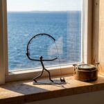 Hand Forged Iron Fisherman Figure 28cm Antique Patina Modern Dynamic Decor - Image 5
