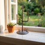 Hand Forged Wrought Iron Cactus Sculpture 27cm Industrial Desert Decor - Image 5