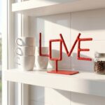 Hand Forged Iron LOVE Sign Red Decorative Object 23cm Modern Romantic Decor - Image 6