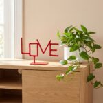 Hand Forged Iron LOVE Sign Red Decorative Object 23cm Modern Romantic Decor - Image 3