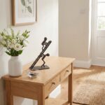 Hand Forged Iron Teamwork Sculpture 16cm Climbing Figures Antique Patina Modern Home Decor - Image 2