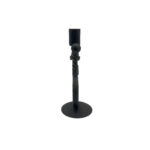 Hand Forged Iron Abstract Figure Candle Holder 19cm Antique Patina Minimalist Hoop Design - Image 7