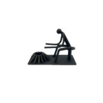 Hand Forged Iron Campfire Figure Tealight Candle Holder 20cm Antique Patina Cozy Home Decor - Image 8