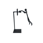 Hand Forged Iron Basketball Player Figure 27cm Antique Patina Modern Sports Decor - Image 7