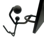 Hand Forged Iron Basketball Player Figure 25cm Antique Patina Modern Sports Decor - Image 4