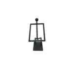 Hand Forged Iron Figure Bottle Holder 20cm Antique Patina Modern Home Bar Decor - Image 8