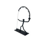 Hand Forged Iron Fisherman Figure 28cm Antique Patina Modern Dynamic Decor - Image 7