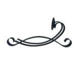 Hand Forged Iron Wall Mounted Candle Holder 42cm Antique Patina Elegant Scroll Sconce for Pillar Candles - Image 6