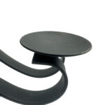 Hand Forged Iron Wall Mounted Candle Holder 42cm Antique Patina Elegant Scroll Sconce for Pillar Candles - Image 4