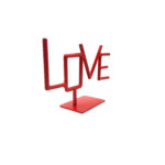 Hand Forged Iron LOVE Sign Red Decorative Object 23cm Modern Romantic Decor - Image 7
