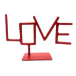 Hand Forged Iron LOVE Sign Red Decorative Object 23cm Modern Romantic Decor - Image 8