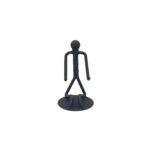 Hand Forged Iron Figure Phone Holder 15cm Antique Patina Modern Desk Accessory - Image 6