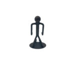 Hand Forged Iron Figure Phone Holder 15cm Antique Patina Modern Desk Accessory - Image 7