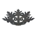 Hand Forged Iron Sycamore Leaf Decorative Bowl 39cm Antique Patina Centerpiece Tray - Image 7