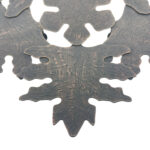 Hand Forged Iron Sycamore Leaf Decorative Bowl 39cm Antique Patina Centerpiece Tray - Image 4