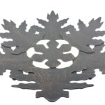 Hand Forged Iron Sycamore Leaf Decorative Bowl 39cm Antique Patina Centerpiece Tray - Image 8
