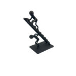 Hand Forged Iron Teamwork Sculpture 16cm Climbing Figures Antique Patina Modern Home Decor - Image 6