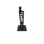 Hand Forged Iron Teamwork Sculpture 16cm Climbing Figures Antique Patina Modern Home Decor - Image 8