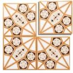 EDC 3-V Warm Caramel and Brown Geometric 20x20 Ceramic Wall Tile
