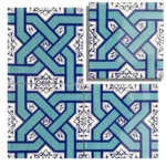 EDC-6 Turquoise and Blue Geometric Interlocking 20x20 Ceramic Wall Tile