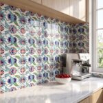 EDC-1 Traditional Iznik 20x20 Ceramic Wall Tile - Image 2