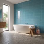 EDC-24 Solid Turquoise 20x20 Ceramic Wall Tile - Image 2