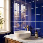 EDC-25 Solid Navy Blue 20x20 Ceramic Wall Tile - Image 2