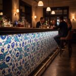 EDC-32 Traditional Cobalt Blue and Turquoise Floral 20x20 Ceramic Wall Tile - Image 3