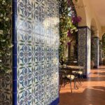 EDC-39 Traditional Cobalt Blue Turquoise and Red Floral 20x20 Ceramic Wall Tile - Image 2
