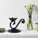 Cadence Candlestick | Handcrafted Curved Metal Candle Holder for Artistic Decor - Image 2