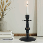 Corolla Candlestick | Handcrafted Metal Flower Design Candle Holder for Rustic Decor