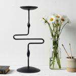 Equinox Candlestick | Handcrafted Geometric Metal Candle Holder for Modern Decor - Image 2