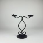 Libby Candlestick | Handcrafted Dual-Arm Metal Candle Holder for Elegant Decor - Image 3