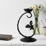 Verdant Candlestick | Handcrafted Metal Leaf Design Candle Holder for Botanical Decor - Image 2