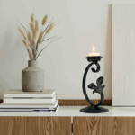 Verdant Candlestick | Handcrafted Metal Leaf Design Candle Holder for Botanical Decor