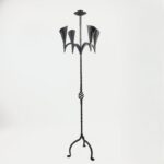 Hand Forged Wrought Iron Floor Candelabra 50" (127cm) Antique Copper Patina 5-Arm Candle Holder Gothic Medieval Wedding Decor