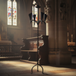 Hand Forged Wrought Iron Floor Candelabra 50" (127cm) Antique Copper Patina 5-Arm Candle Holder Gothic Medieval Wedding Decor - Image 2