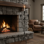 Hand Forged Wrought Iron Floor Candelabra 50" (127cm) Antique Copper Patina 3-Arm Candle Holder Leaf Detail Rustic Wedding Decor - Image 3