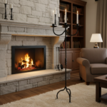 Hand Forged Wrought Iron Floor Candelabra 50" (127cm) Antique Copper Patina 5-Arm Tiered Candle Holder Gothic Church Wedding Decor - Image 5