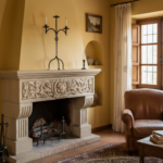 Hand Forged Wrought Iron Candelabra 33" (83cm) Antique Copper Patina 3-Arm Twist & Basket Design Candle Holder Rustic Fireplace Decor - Image 3