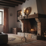 Hand Forged Wrought Iron Floor Candelabra 48" (123cm) 3-Arm Candle Holder Antique Copper or Gold Patina Choice Rustic Wedding Decor - Image 3