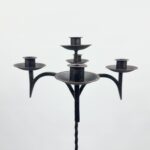 Hand Forged Iron Floor Candelabra 49" (124cm) Antique Copper Patina 5-Arm Classic Candle Holder Gothic Church Decor - Image 3