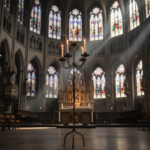 Hand Forged Iron Floor Candelabra 49" (124cm) Antique Copper Patina 5-Arm Spiral Vine Stem Candle Holder Gothic Decor - Image 6