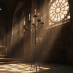 Hand Forged Iron Floor Candelabra 49" (124cm) Antique Copper Patina 5-Arm Spiral Vine Stem Candle Holder Gothic Decor - Image 8