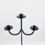 Hand Forged Iron Floor Candelabra 48" (122cm) Antique Copper Patina 3-Arm Loop Design Classic Candle Holder Rustic Decor - Image 3