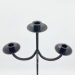 Hand Forged Iron Floor Candelabra 47.5" (121cm) Antique Copper Patina 3-Arm Infinity Loop Design Classic Candle Holder - Image 4